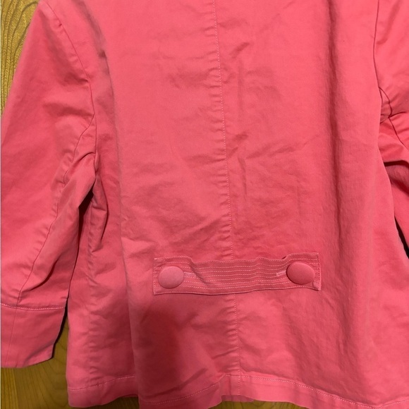 Talbots Petites Salmon Pink Cotton Jacket Medium - Picture 4 of 4